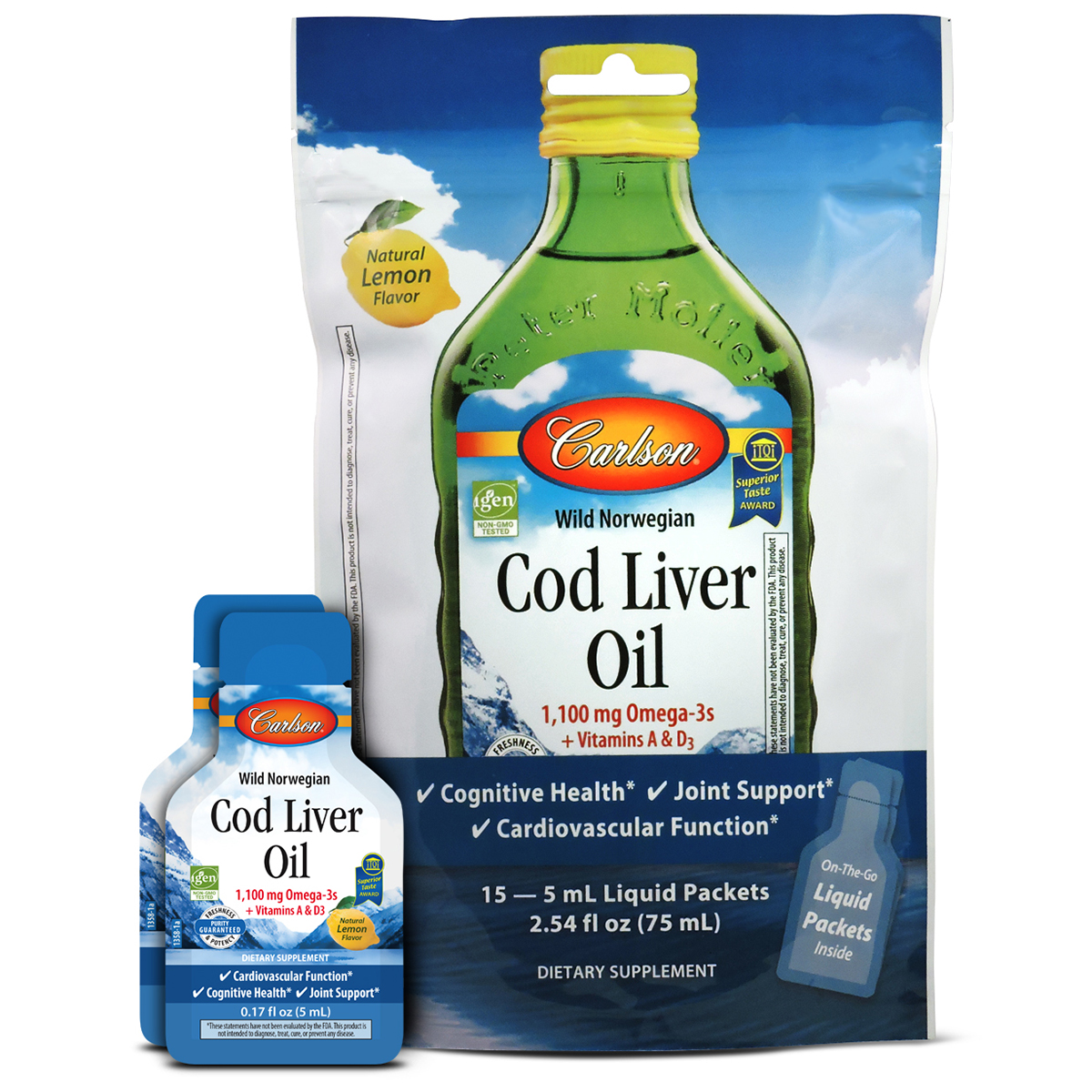 Carlson Adds Cod Liver Oil to their Growing Line of SingleServing Packets